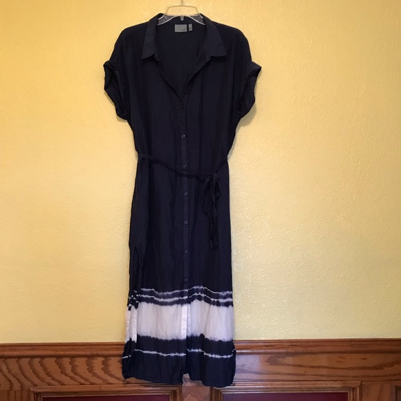 Athleta Silk Maxi Shirt Dress - Picture 2 of 7